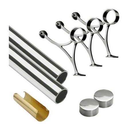 Lavi Industries , 6' Foot Rail Kit, 2" Tube, Polished Stainless Steel 40-FR1006/2
